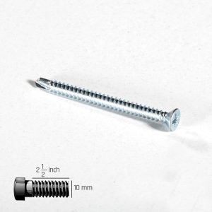 پیچ سرمته چهارسو ؛ گالوانیزه ؛ سرتخت ؛ قطر 4.8mm ، طول 63mm