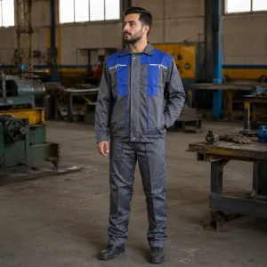 لباس کار مهرسام دوخت خاکستری ابی